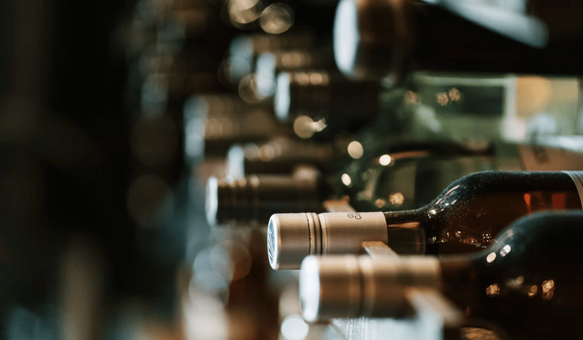 wine bottles by hand
